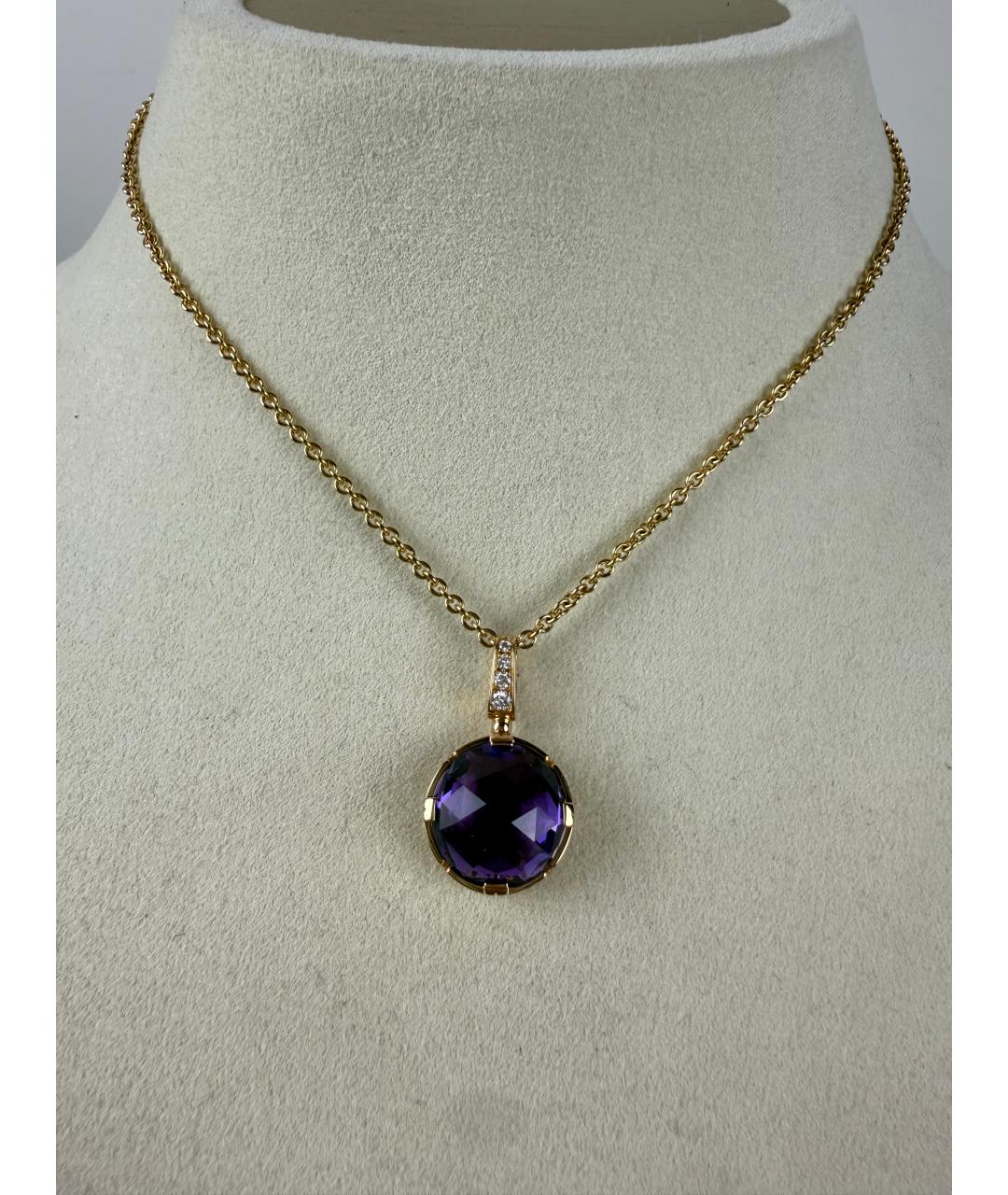 BVLGARI Фиолетовая подвеска из розового золота, фото 2