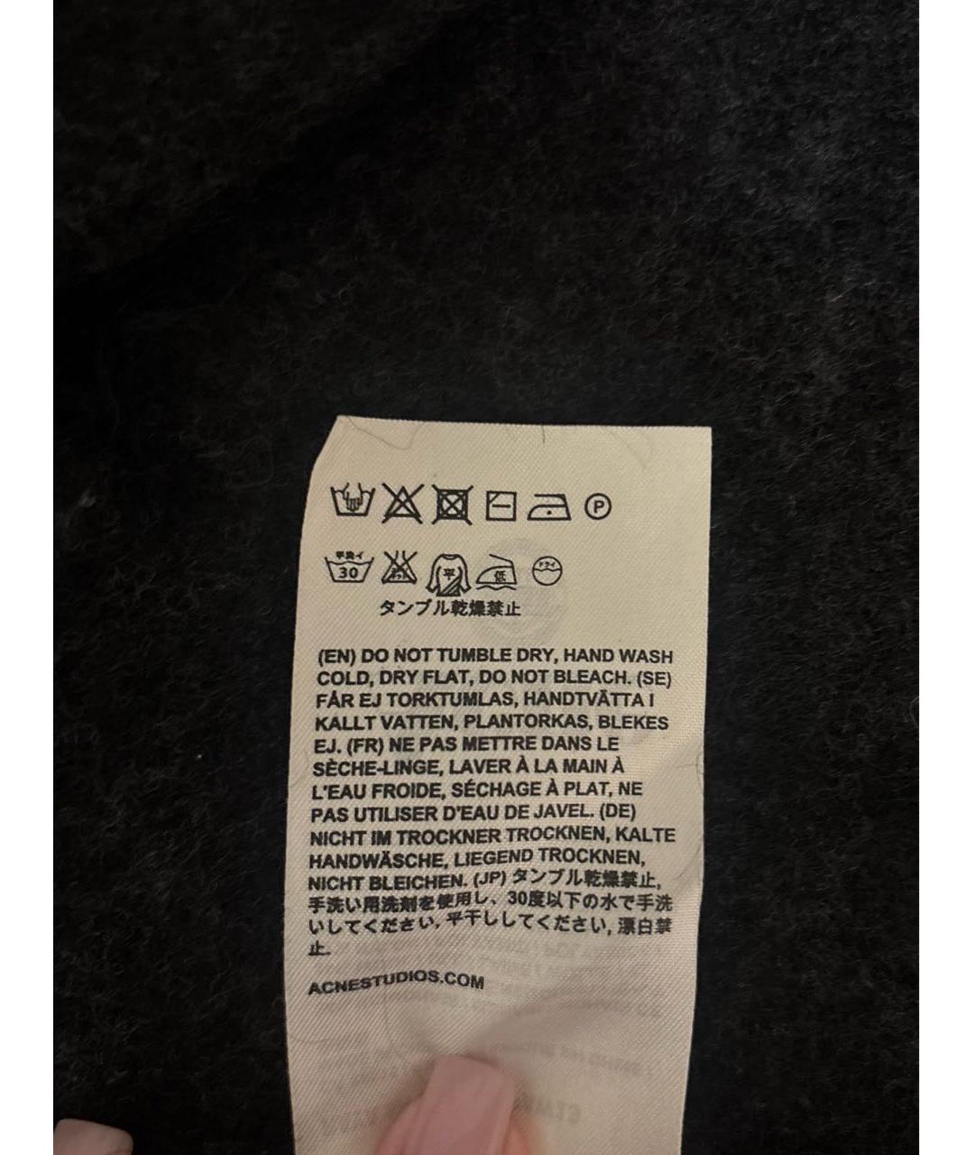 ACNE STUDIOS Черный шерстяной кардиган, фото 5
