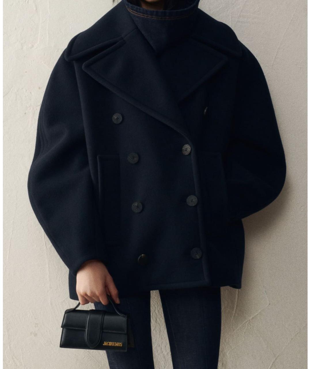 JACQUEMUS Черная кожаная сумка тоут, фото 5