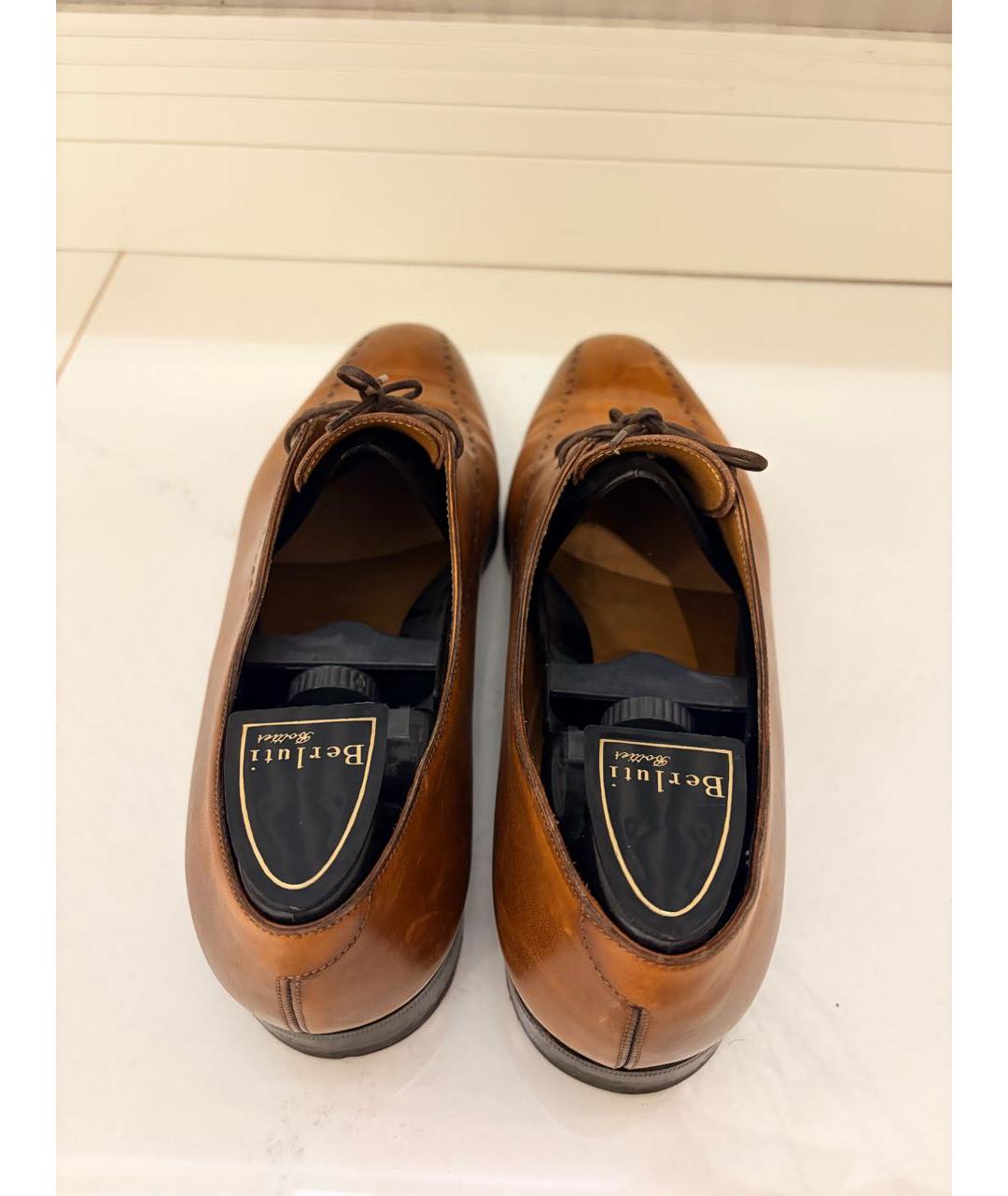 BERLUTI Коричневые кожаные туфли, фото 3