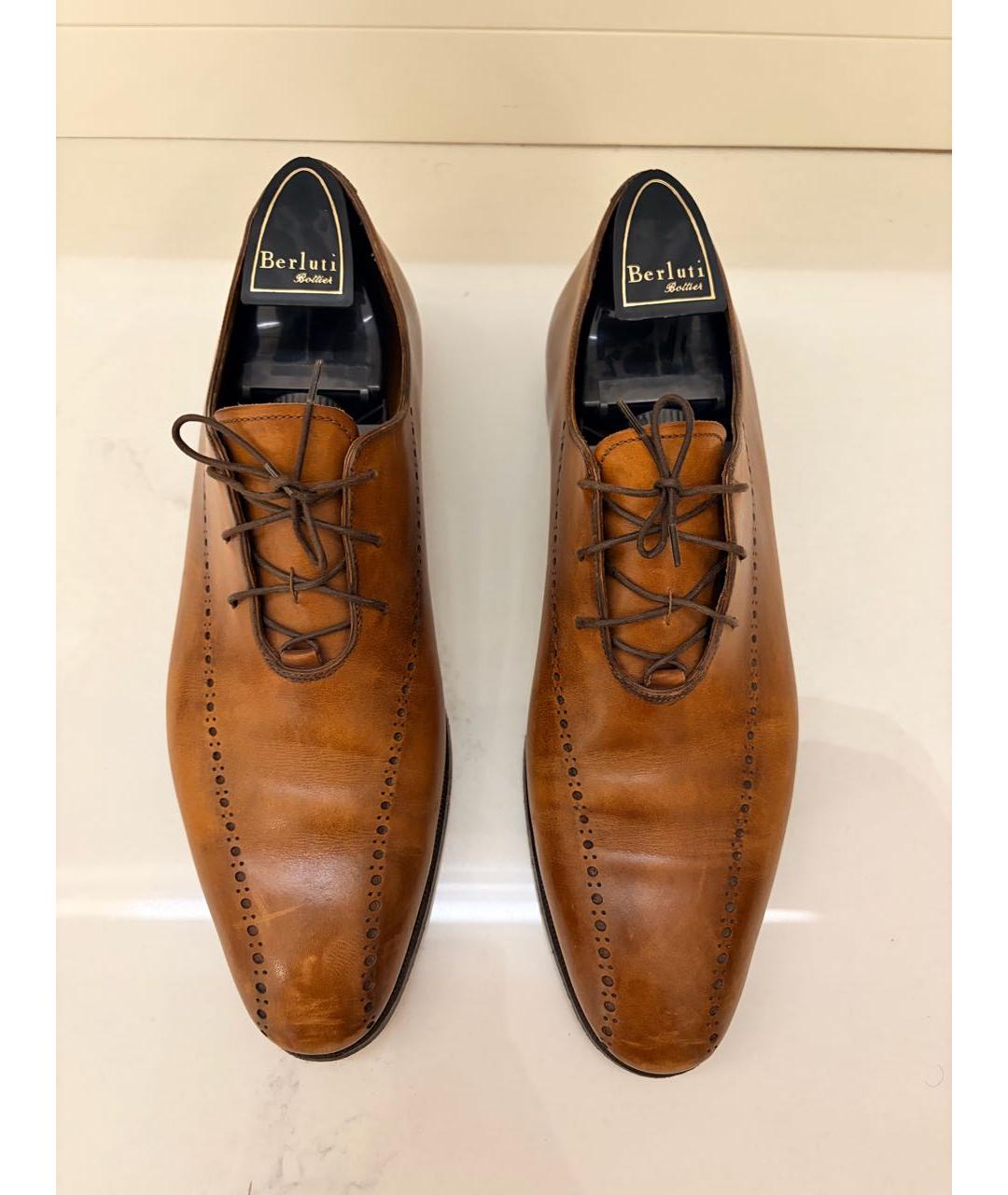 BERLUTI Коричневые кожаные туфли, фото 2