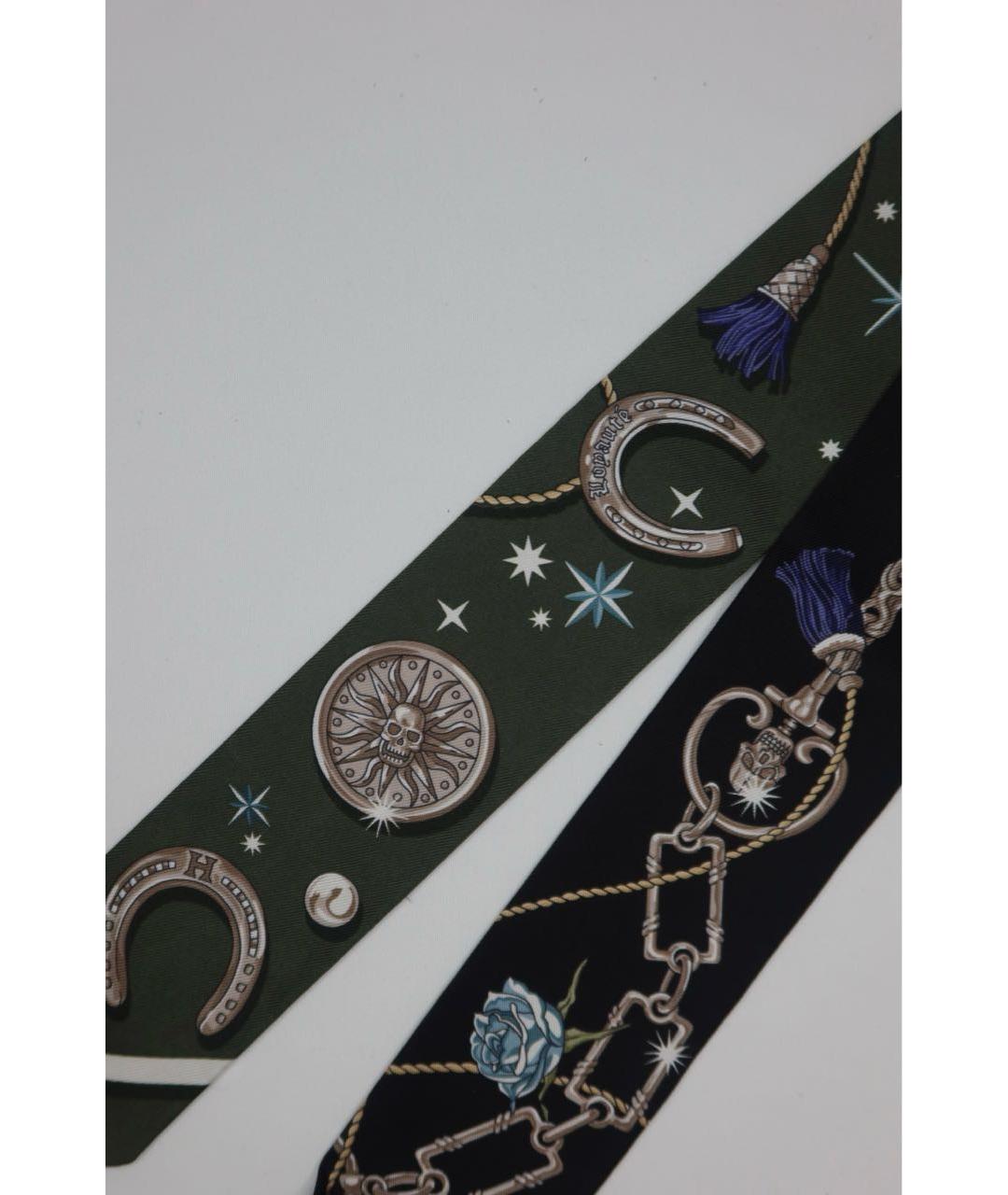 HERMES Мульти шелковый платок, фото 6