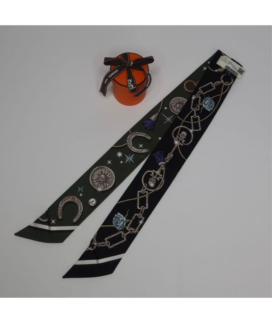 HERMES Мульти шелковый платок, фото 5