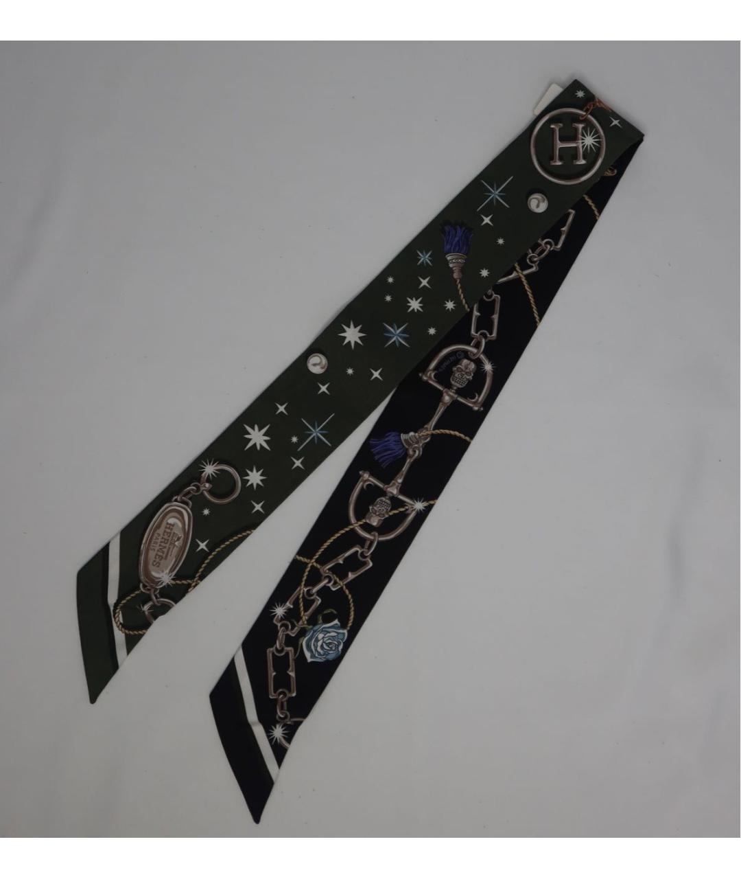 HERMES Мульти шелковый платок, фото 8