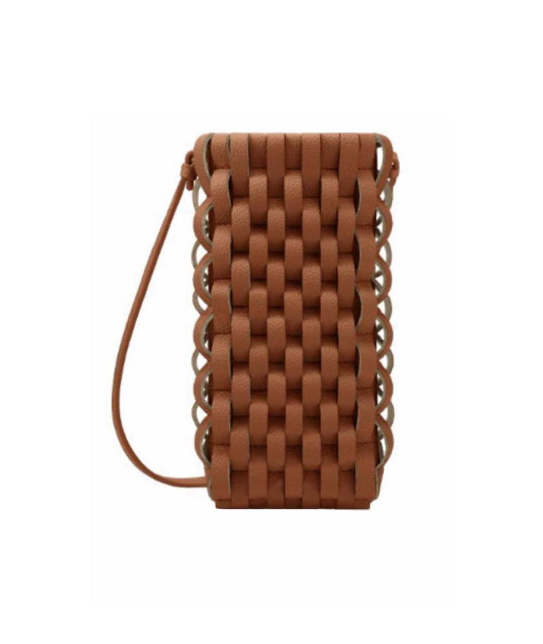 POLENE Коричневая кожаная сумка через плечо, фото 8