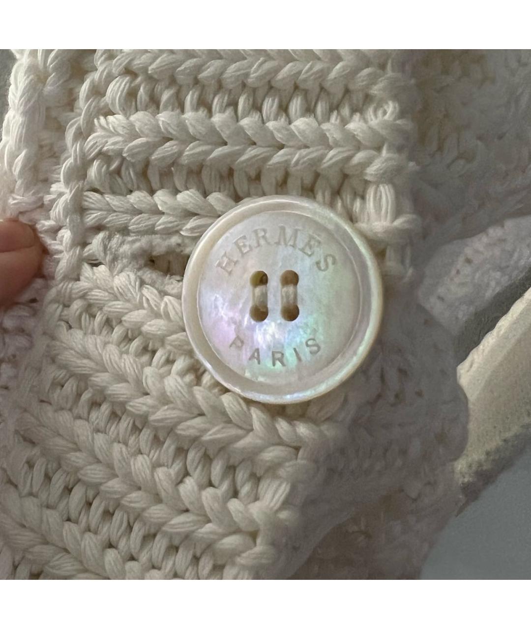 HERMES Белый кардиган, фото 4