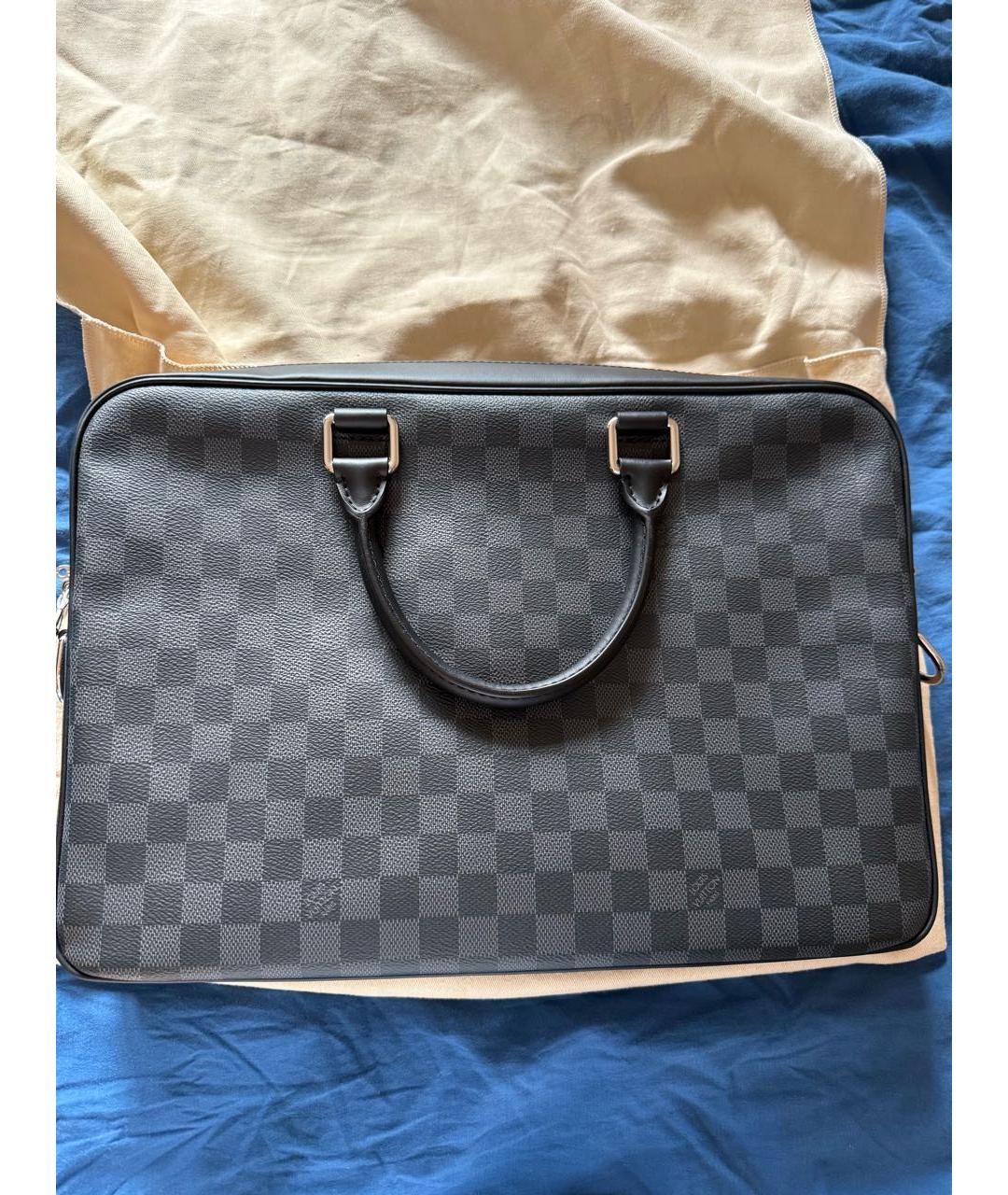 LOUIS VUITTON Черный портфель, фото 6