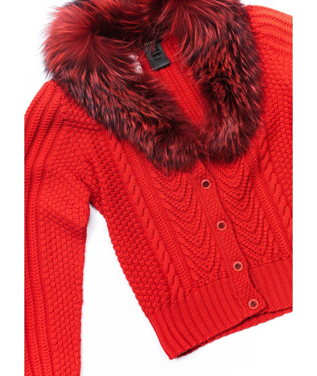 ESCADA Красный шерстяной кардиган, фото 4