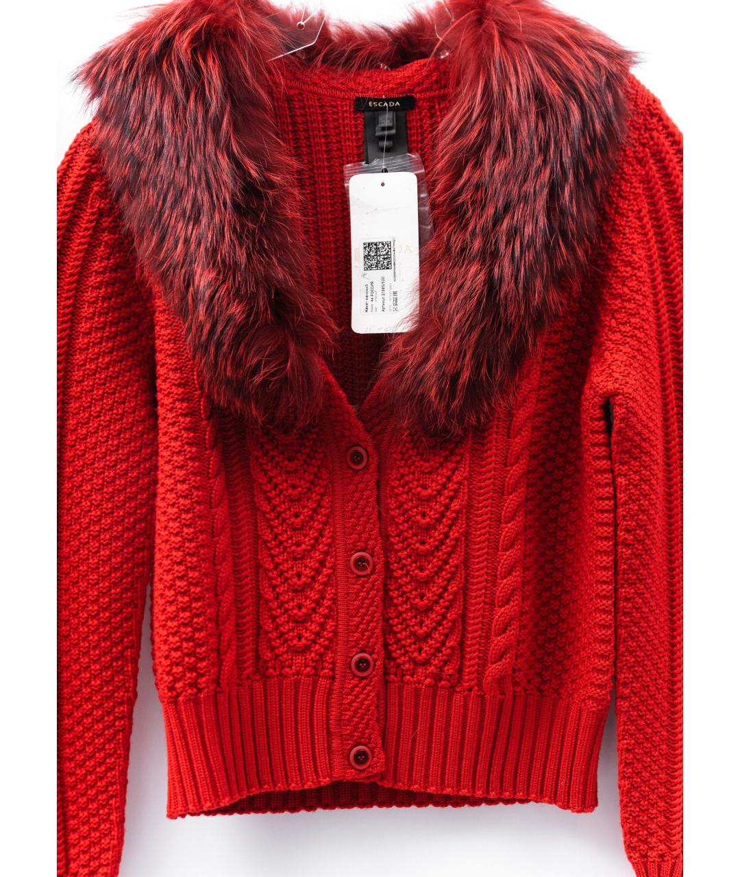 ESCADA Красный шерстяной кардиган, фото 3