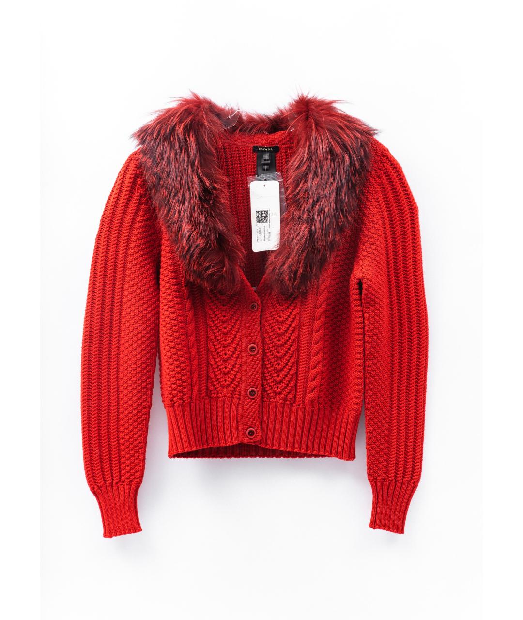 ESCADA Красный шерстяной кардиган, фото 6