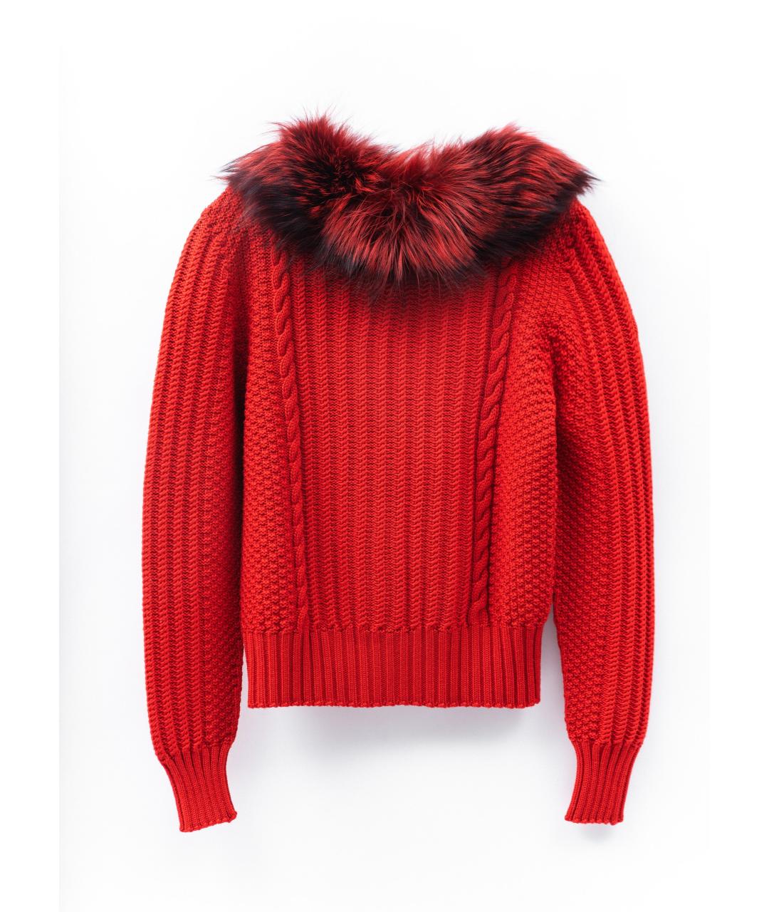 ESCADA Красный шерстяной кардиган, фото 2