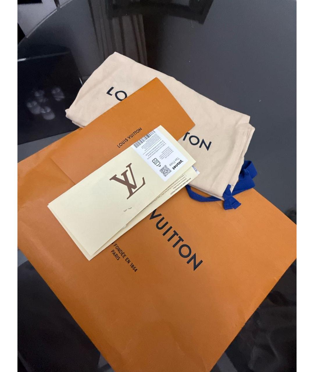 LOUIS VUITTON Серые кожаные кроссовки, фото 8