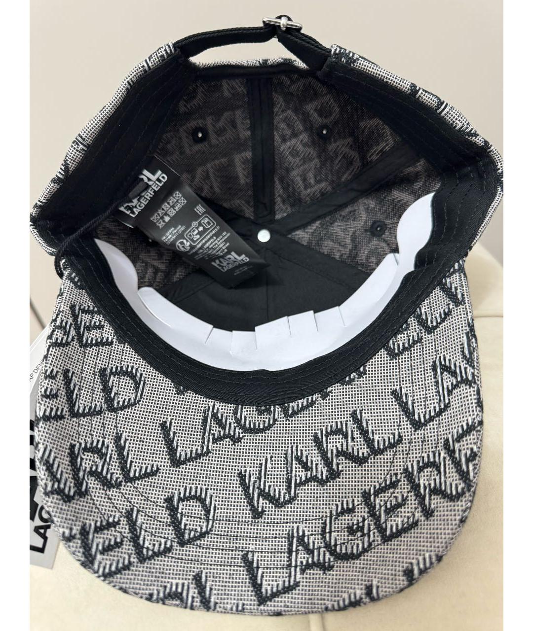 KARL LAGERFELD Серая хлопковая кепка, фото 5