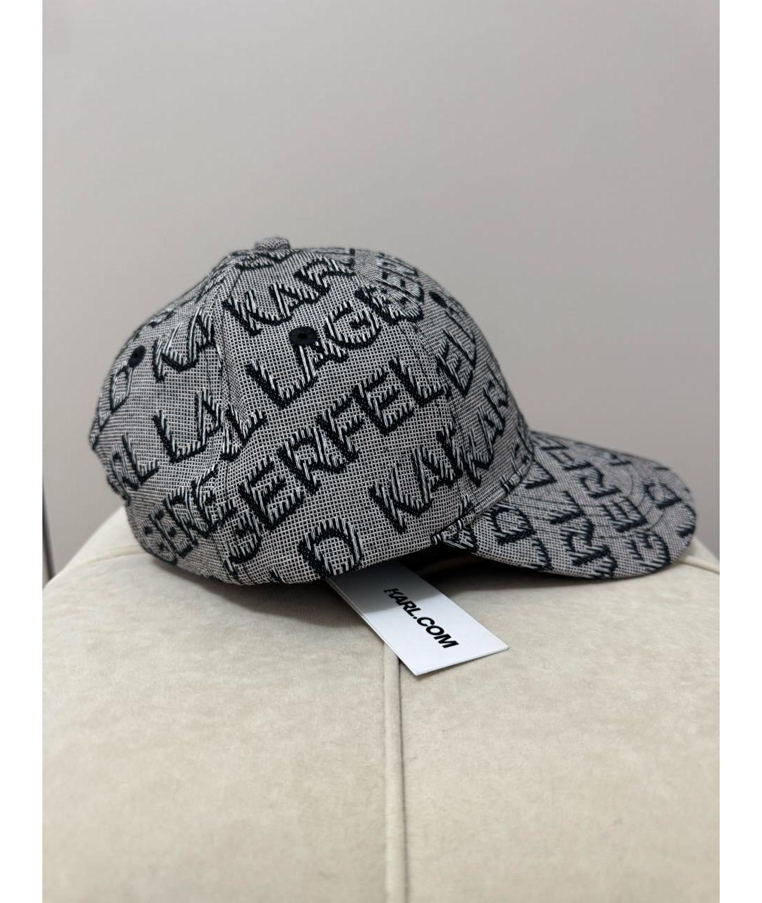 KARL LAGERFELD Серая хлопковая кепка, фото 2