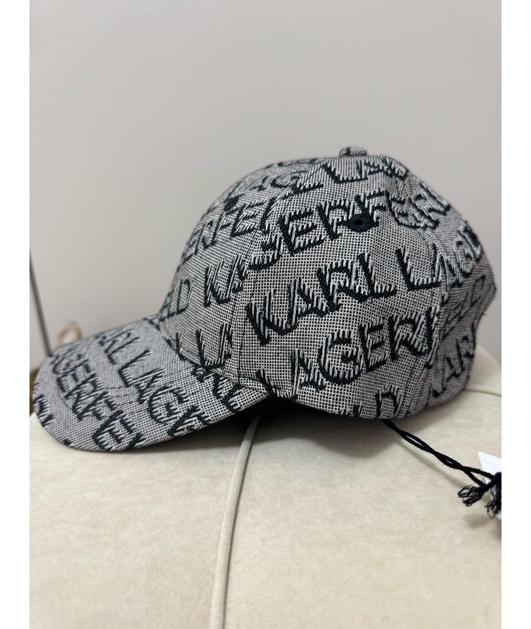 KARL LAGERFELD Серая хлопковая кепка, фото 3
