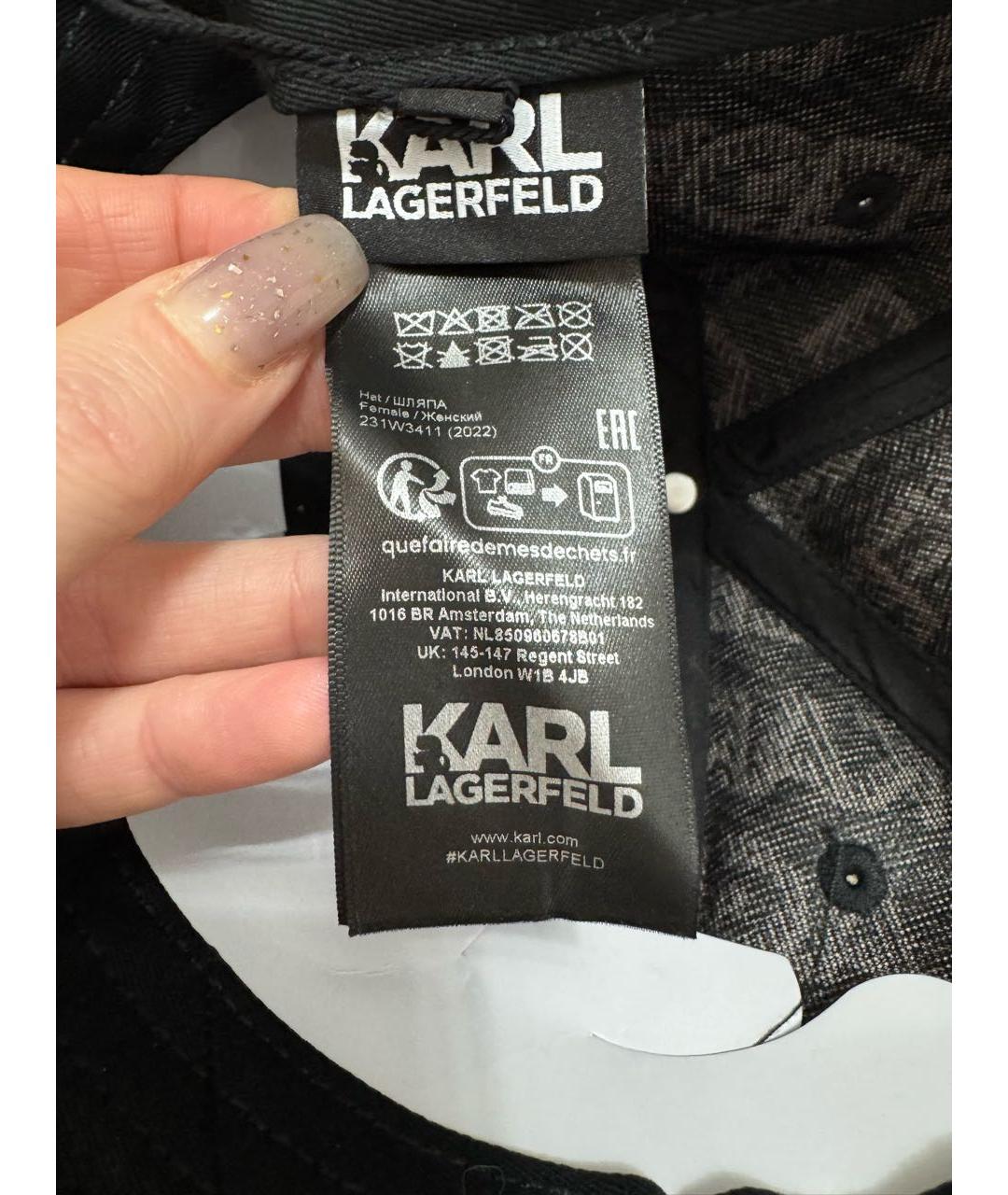 KARL LAGERFELD Серая хлопковая кепка, фото 8