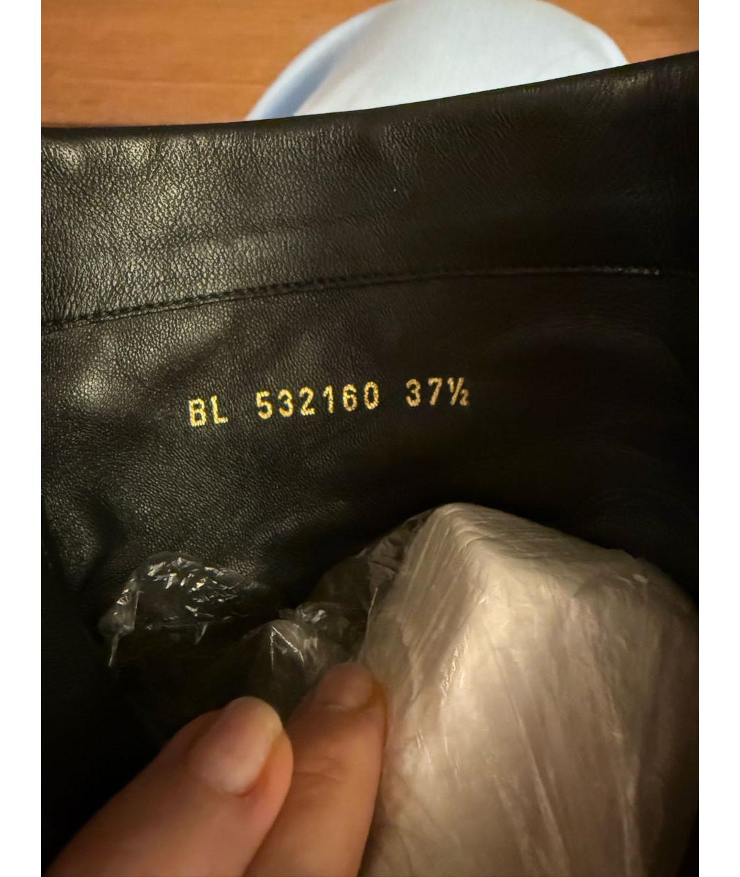 SAINT LAURENT Черные кожаные ботильоны, фото 5