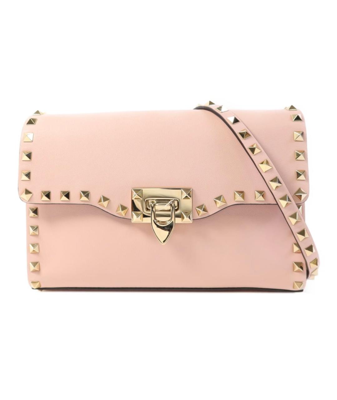 VALENTINO Розовая кожаная сумка через плечо, фото 6
