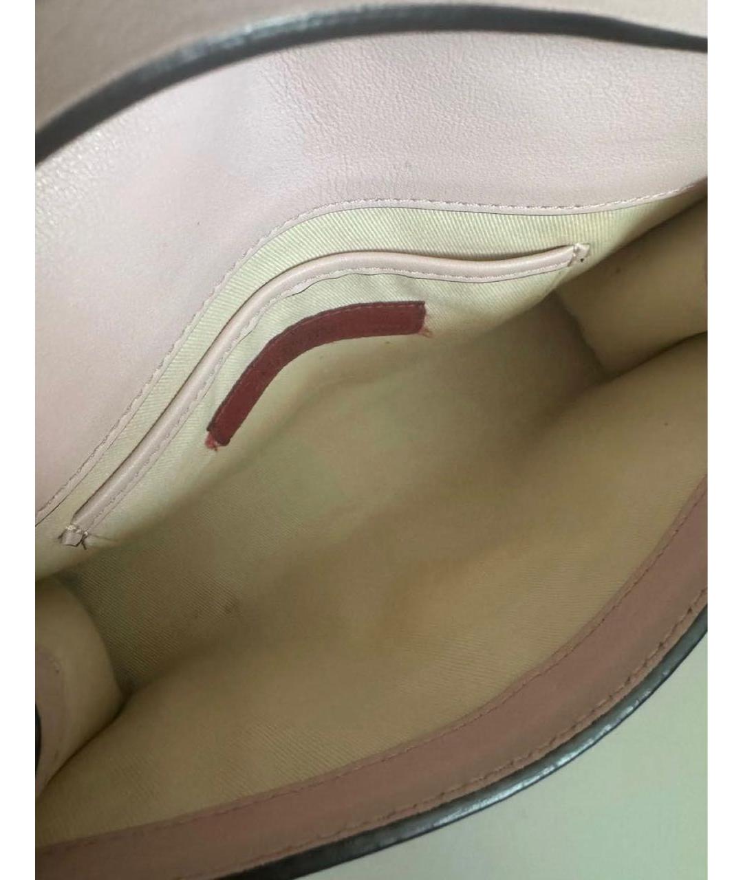 VALENTINO Розовая кожаная сумка через плечо, фото 4