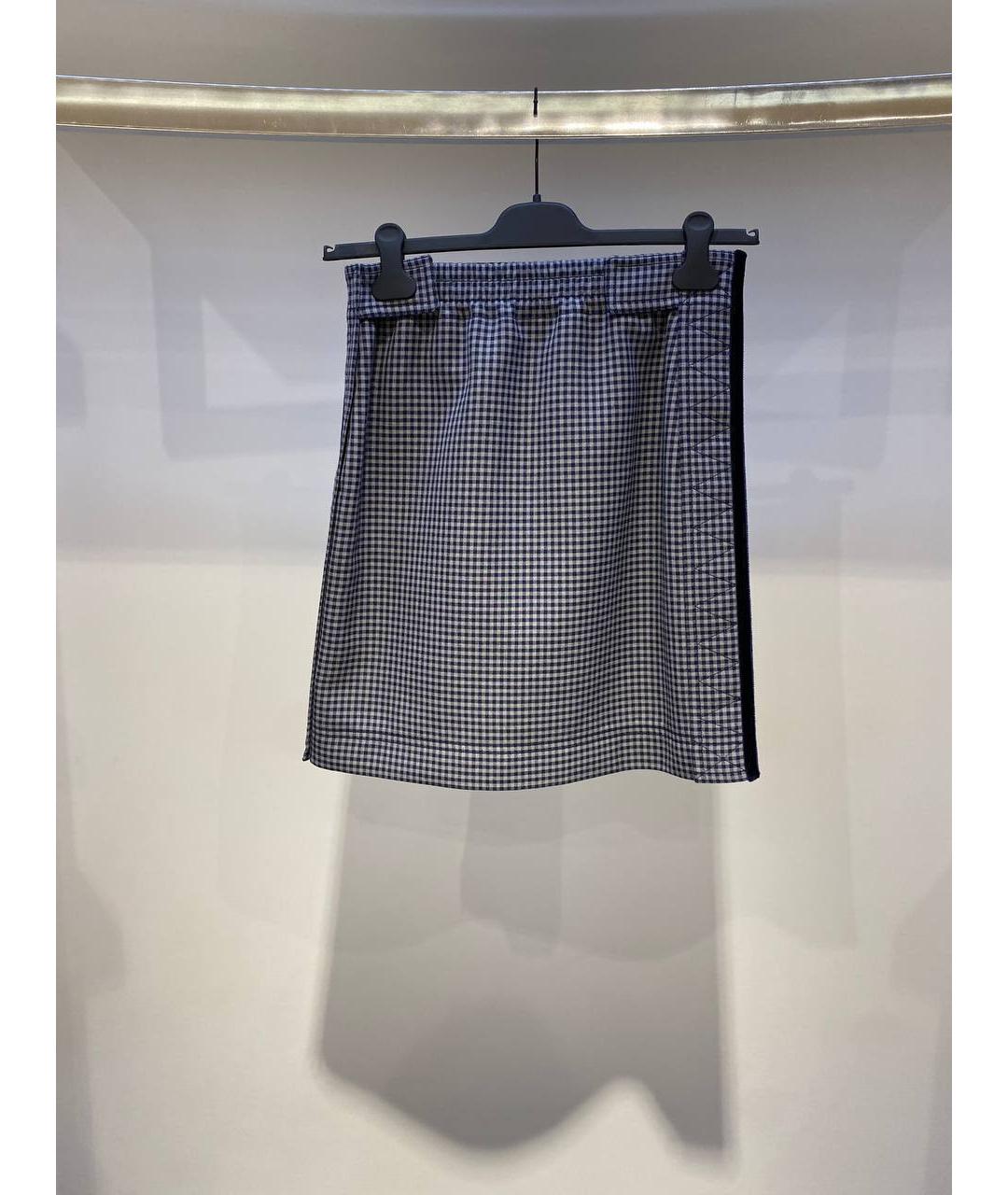 FENDI Серая шерстяная юбка мини, фото 2