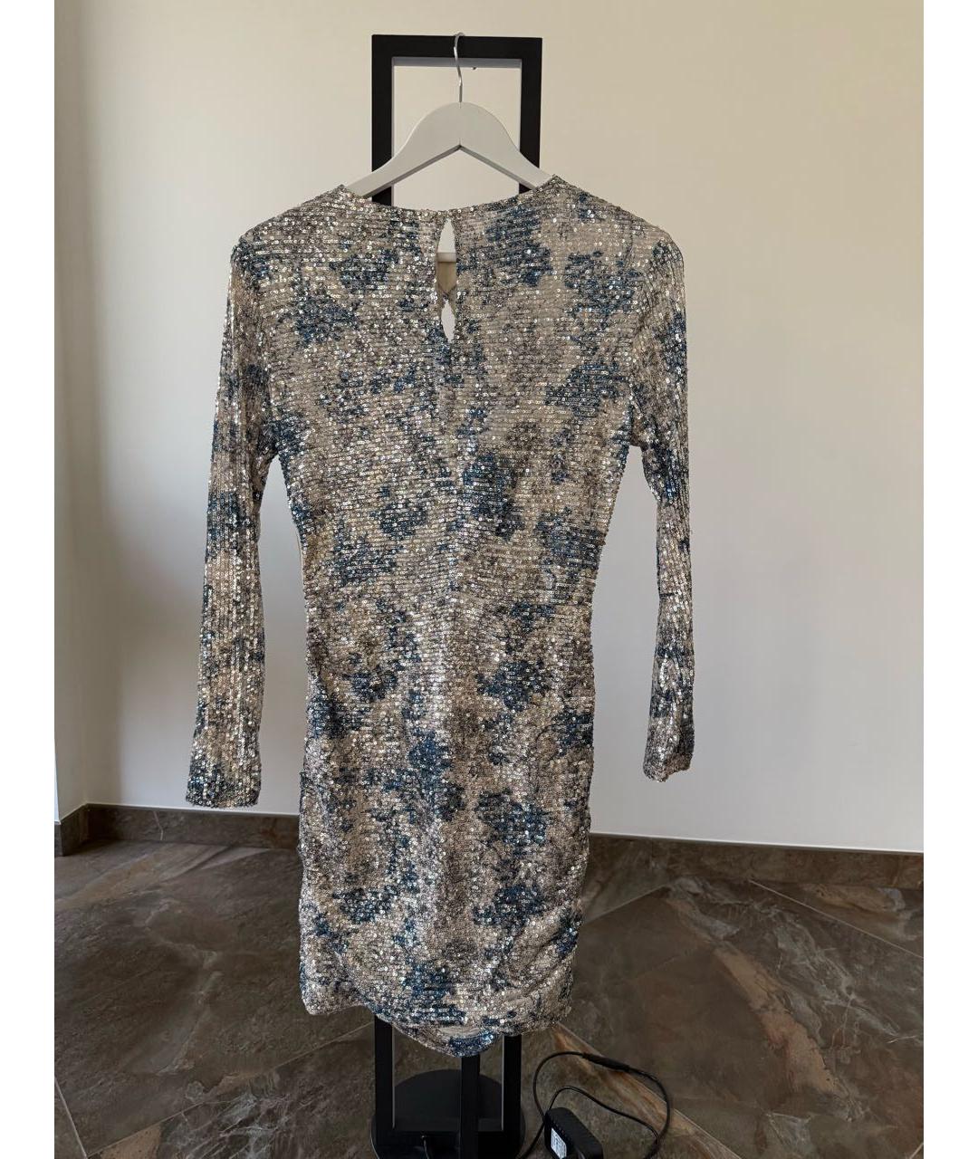 MAJE Серебряное полиэстеровое коктейльное платье, фото 2