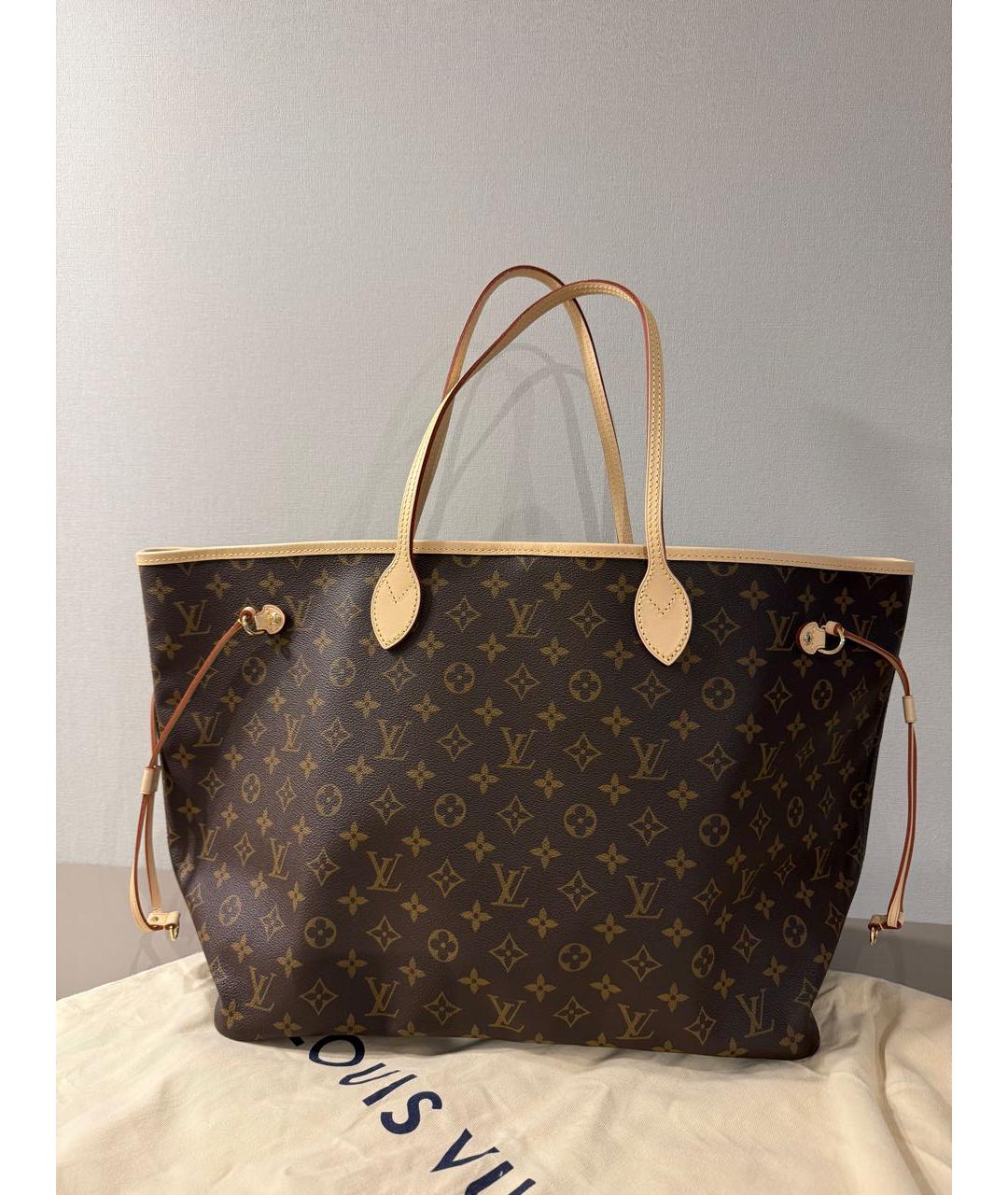 LOUIS VUITTON Коричневая сумка тоут, фото 7