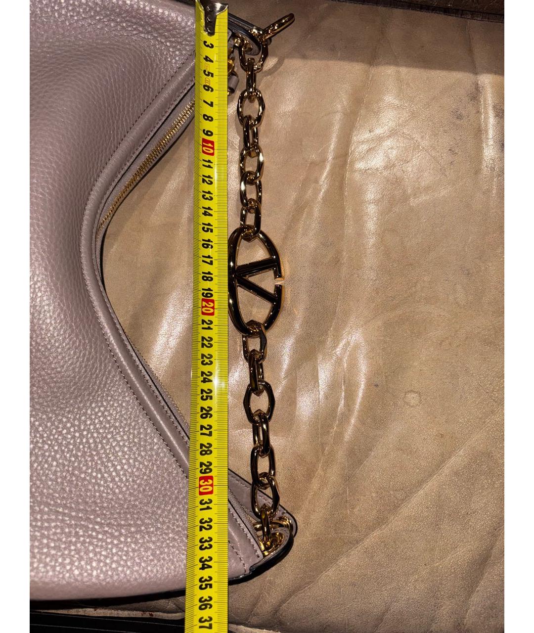 VALENTINO Розовая кожаная сумка через плечо, фото 8