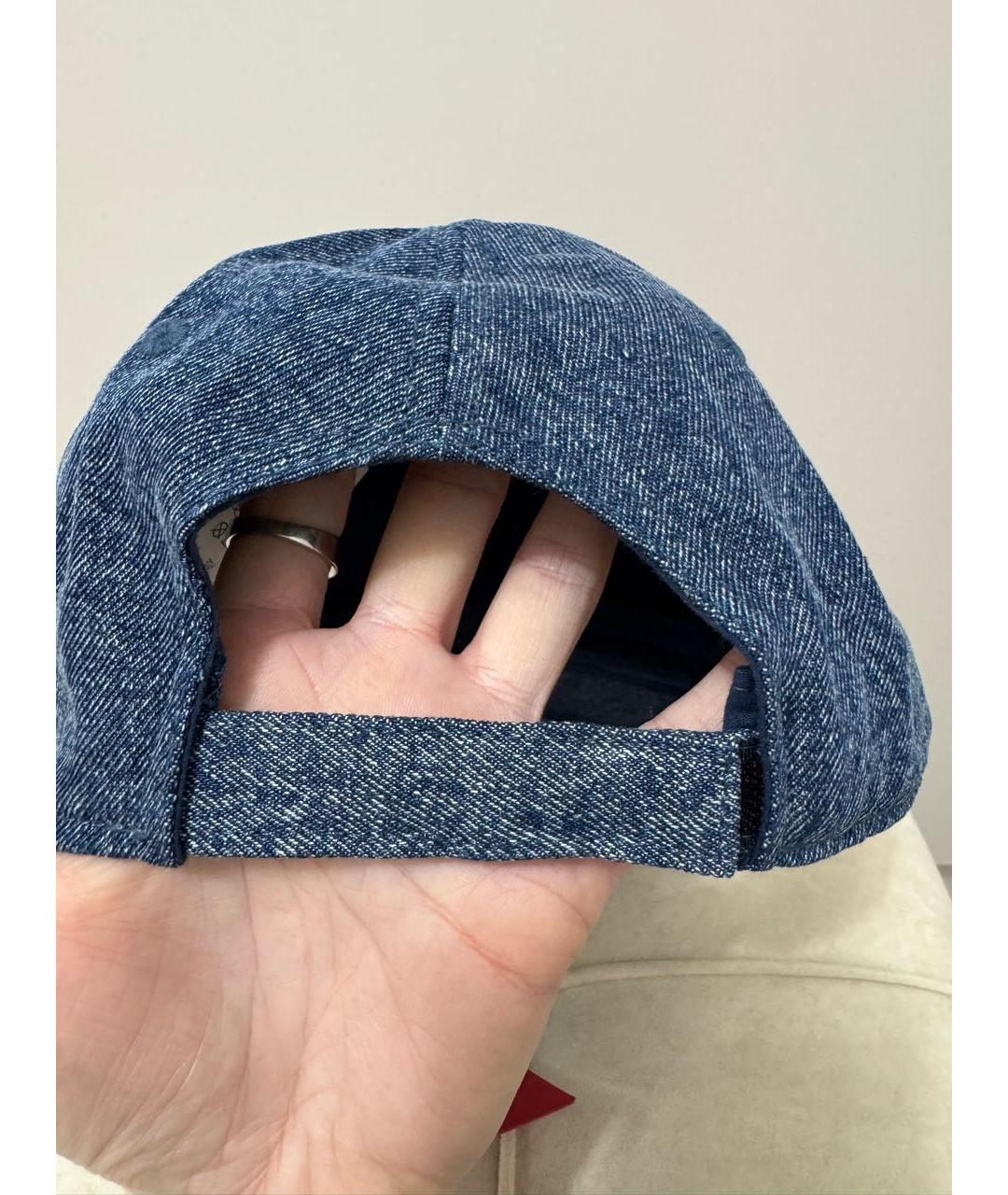 HUGO Темно-синяя хлопковая кепка/бейсболка, фото 5
