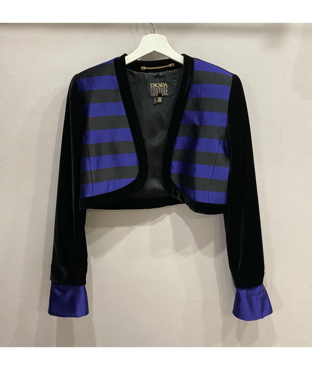 ESCADA Темно-синий бархатный жакет/пиджак, фото 7