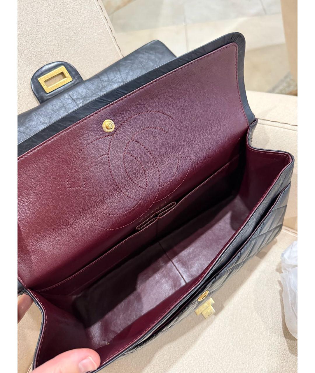 CHANEL Черная кожаная сумка через плечо, фото 6