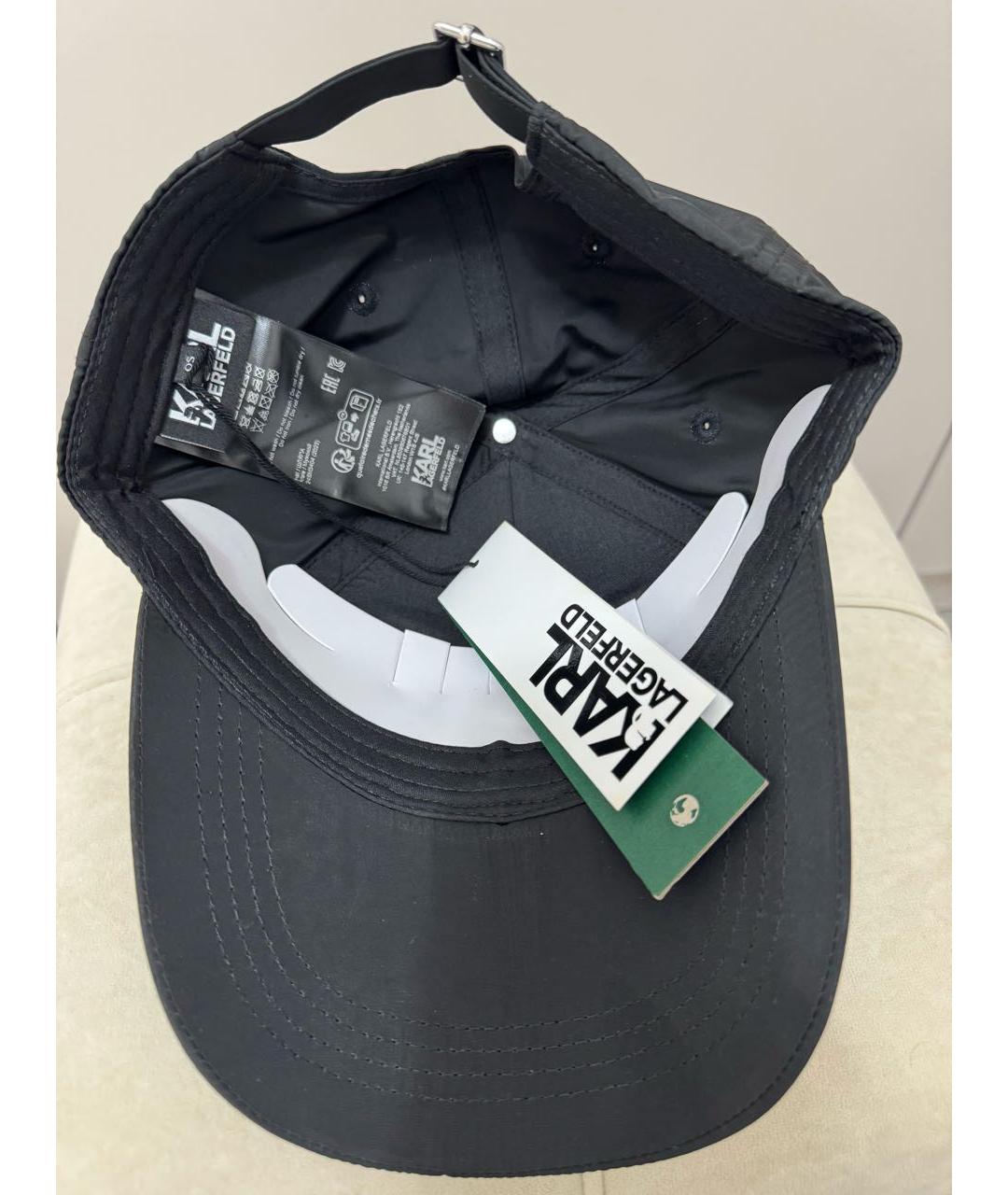 KARL LAGERFELD Черная синтетическая кепка, фото 6