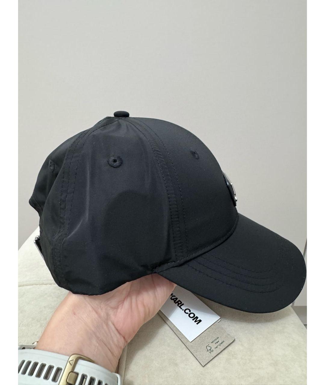 KARL LAGERFELD Черная синтетическая кепка, фото 2