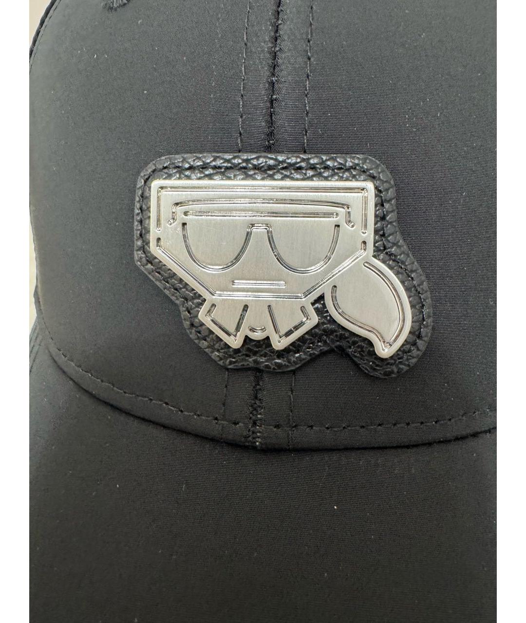 KARL LAGERFELD Черная синтетическая кепка, фото 4