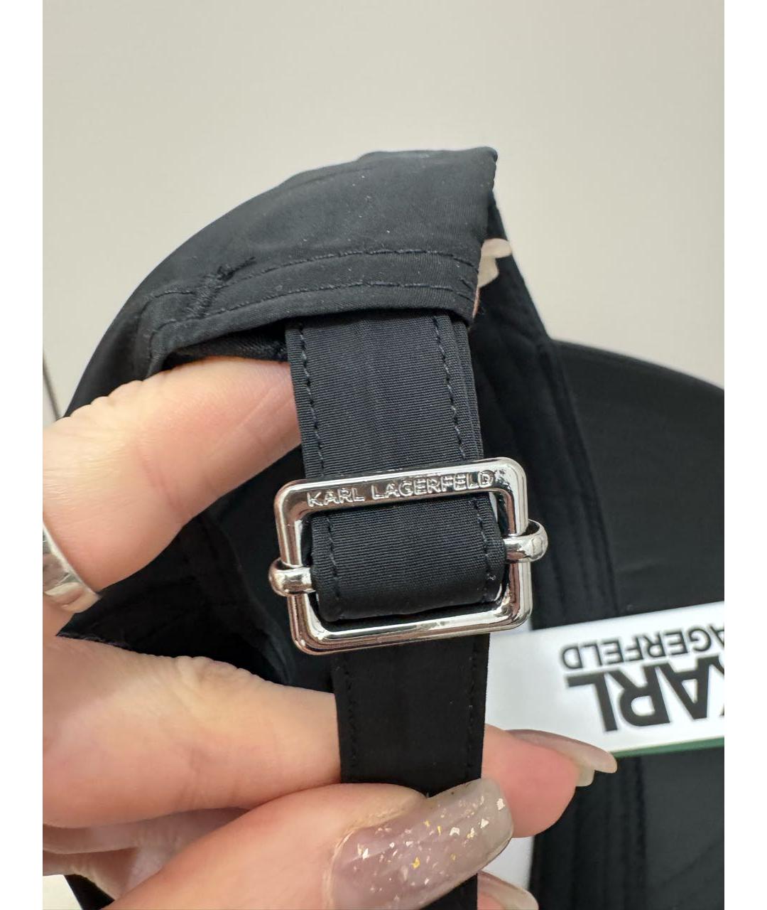KARL LAGERFELD Черная синтетическая кепка, фото 7