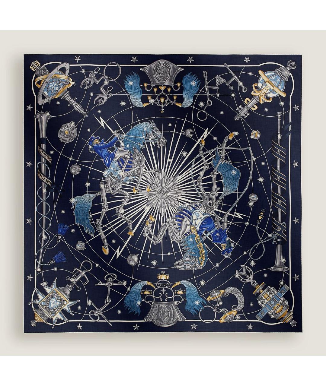 HERMES Мульти кашемировый платок, фото 7