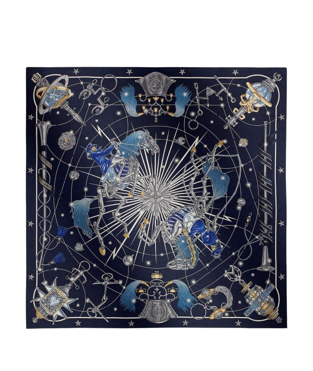 HERMES Мульти кашемировый платок, фото 1