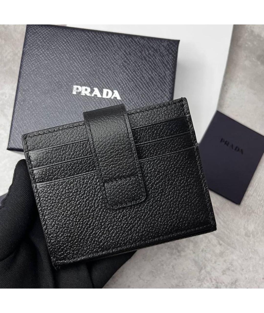 PRADA Черный кожаный кардхолдер, фото 2