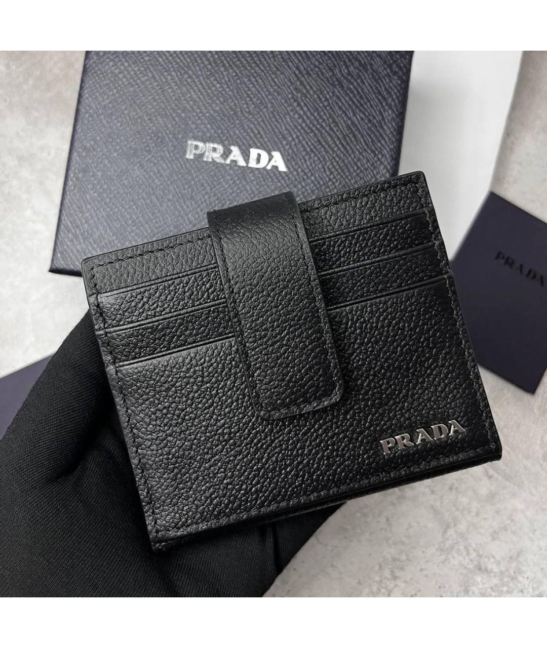 PRADA Черный кожаный кардхолдер, фото 5