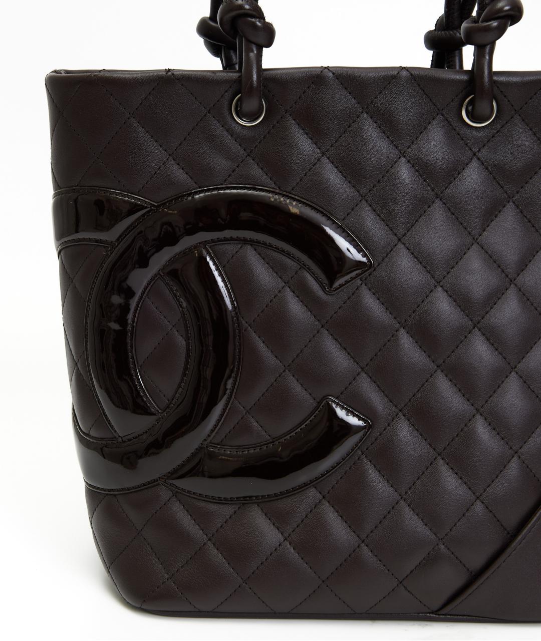 CHANEL Бордовая кожаная сумка тоут, фото 4