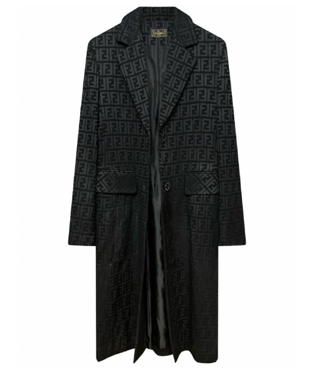 FENDI Черный хлопковый тренч/плащ, фото 5