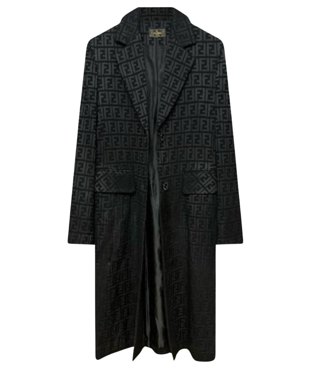 FENDI Черный хлопковый тренч/плащ, фото 1