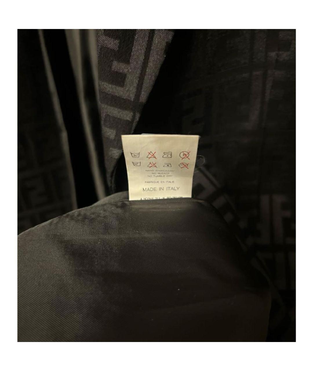 FENDI Черный хлопковый тренч/плащ, фото 3