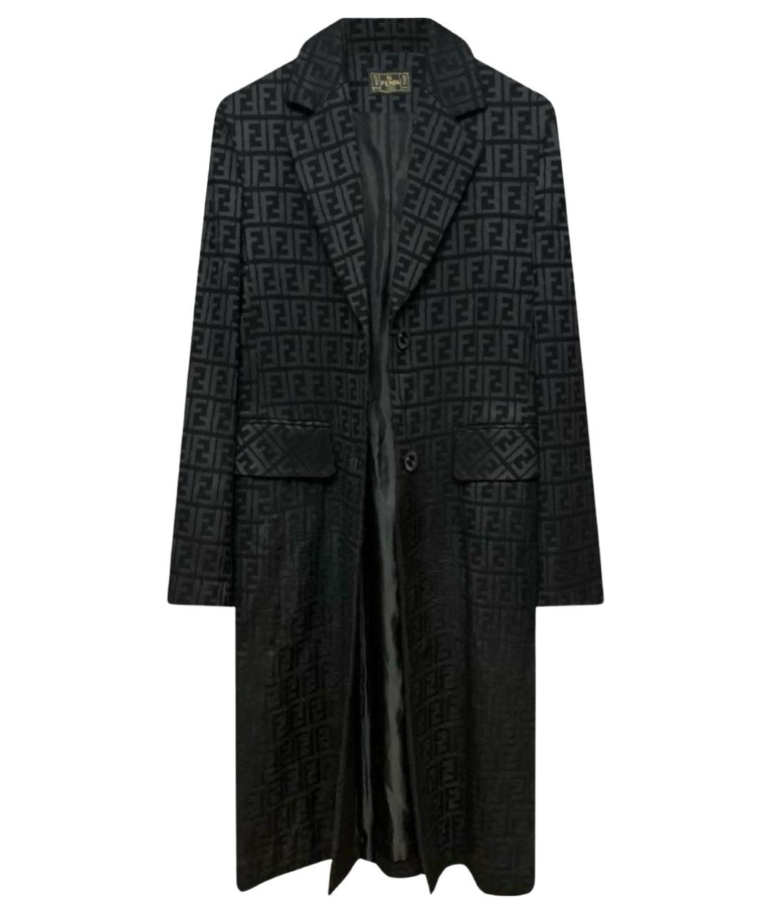 FENDI Черный хлопковый тренч/плащ, фото 6