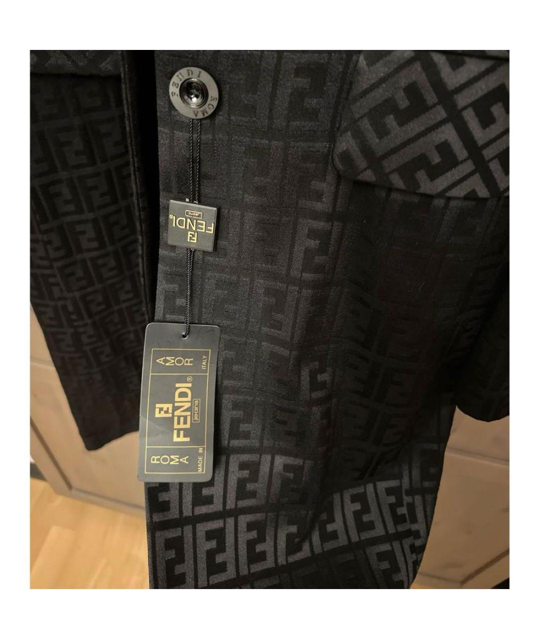 FENDI Черный хлопковый тренч/плащ, фото 4