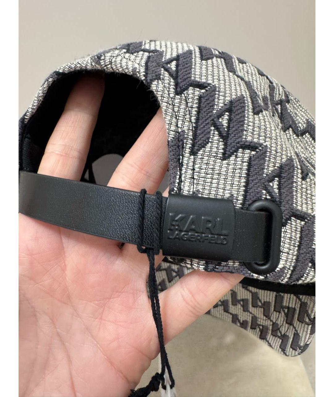 KARL LAGERFELD Серая хлопковая кепка, фото 8