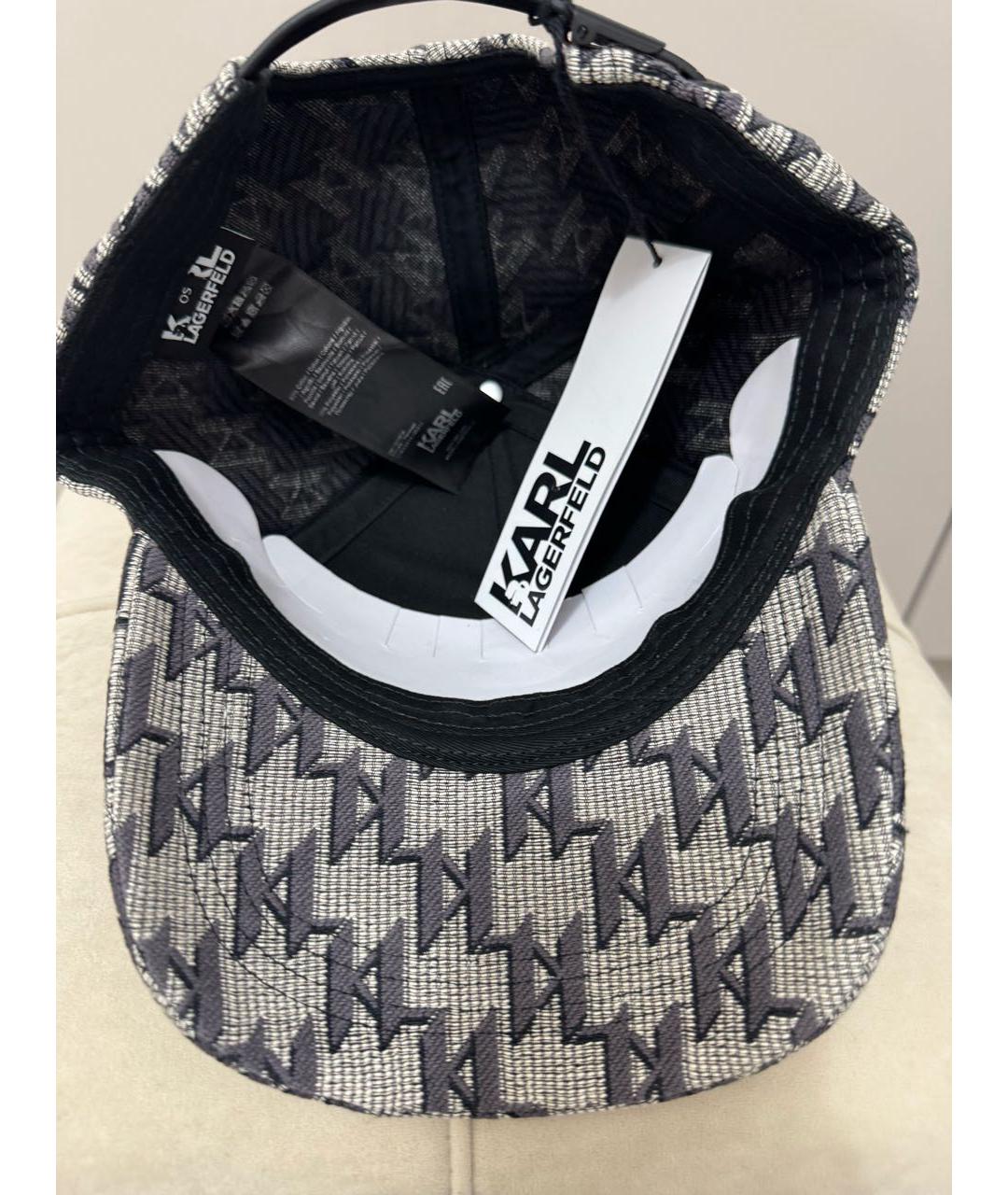 KARL LAGERFELD Серая хлопковая кепка, фото 7