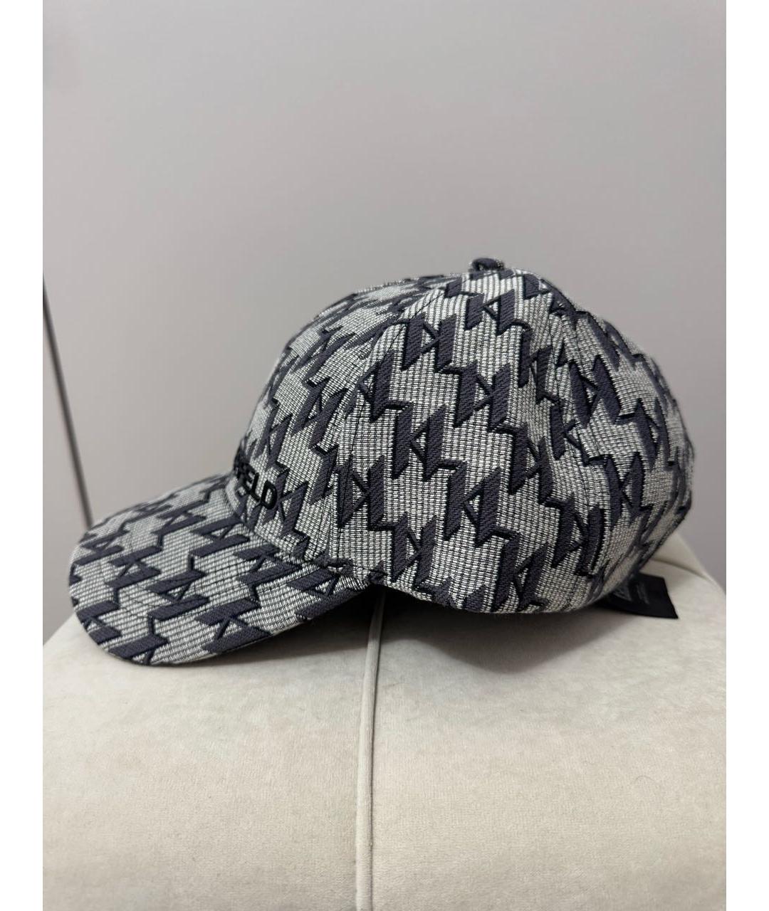 KARL LAGERFELD Серая хлопковая кепка, фото 3