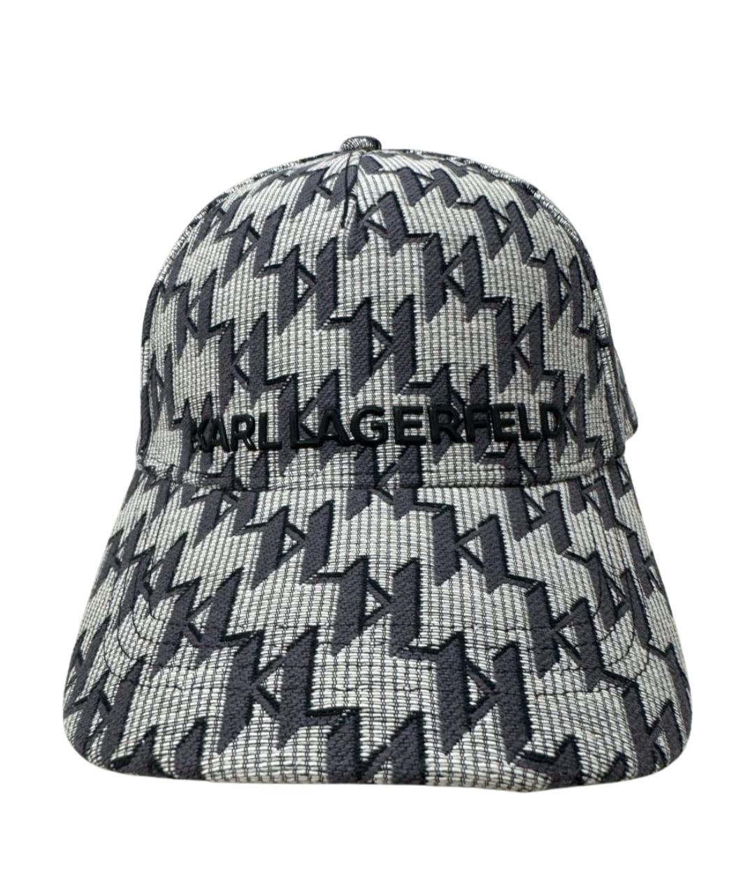 KARL LAGERFELD Серая хлопковая кепка, фото 1