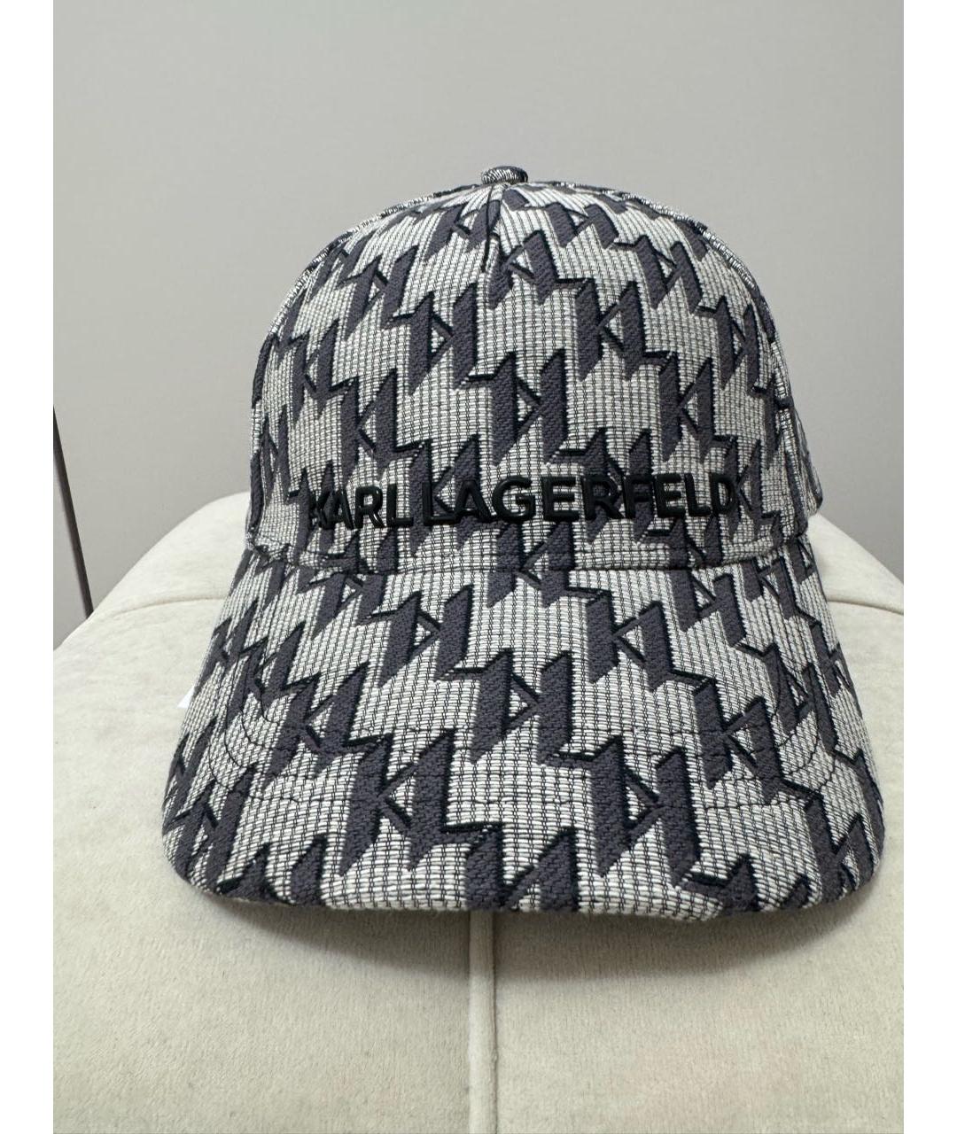 KARL LAGERFELD Серая хлопковая кепка, фото 9