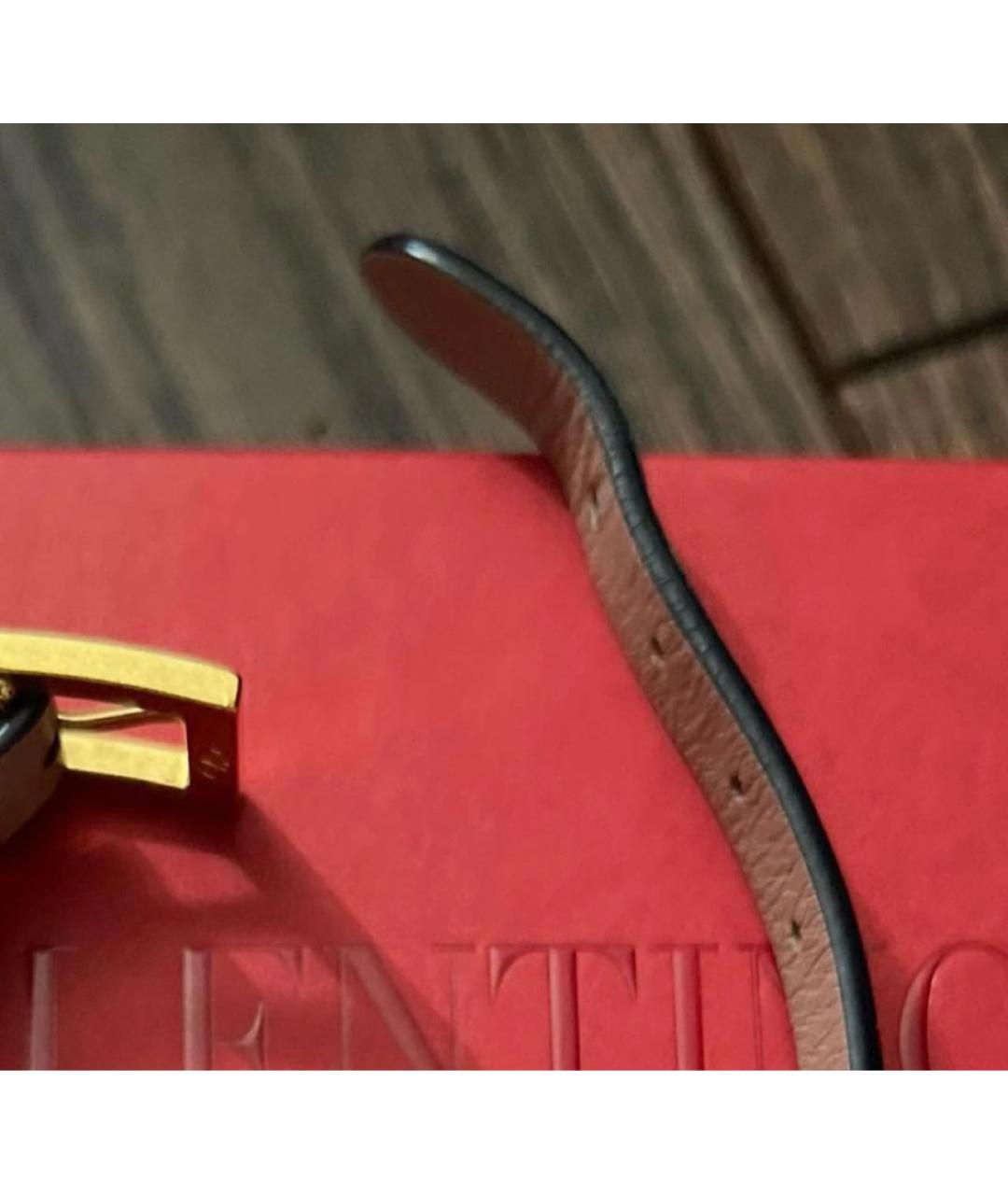 VALENTINO Розовый кожаный браслет, фото 7